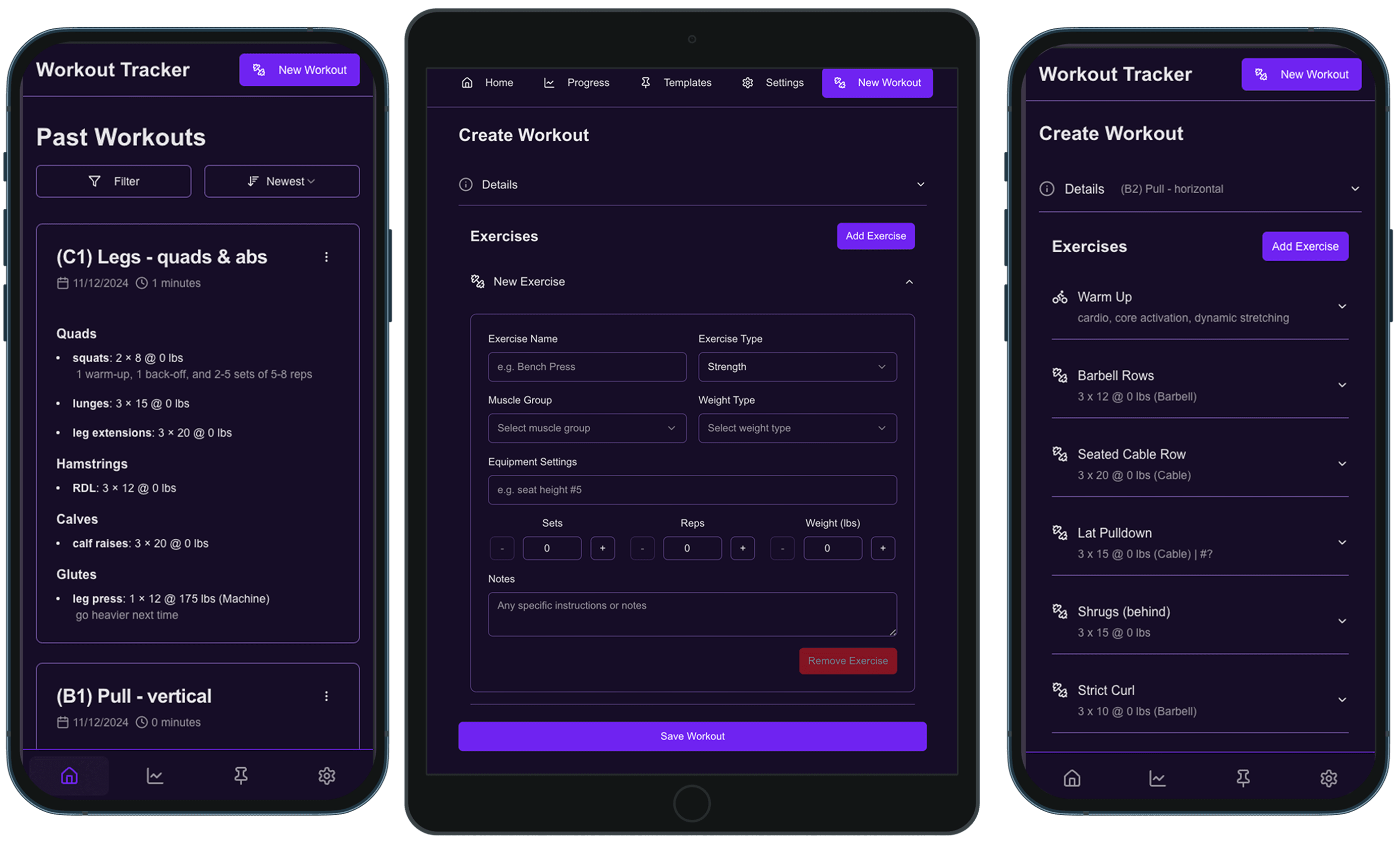 Workout Tracker Mobile App