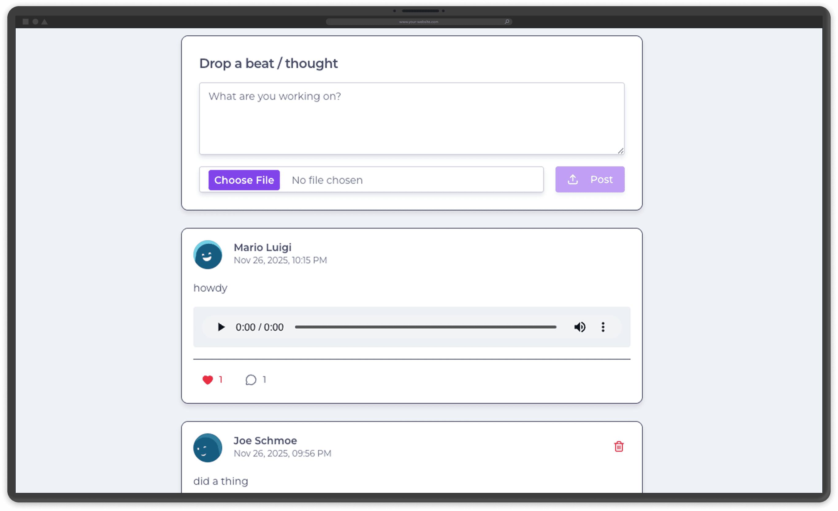 Producer Social Feed